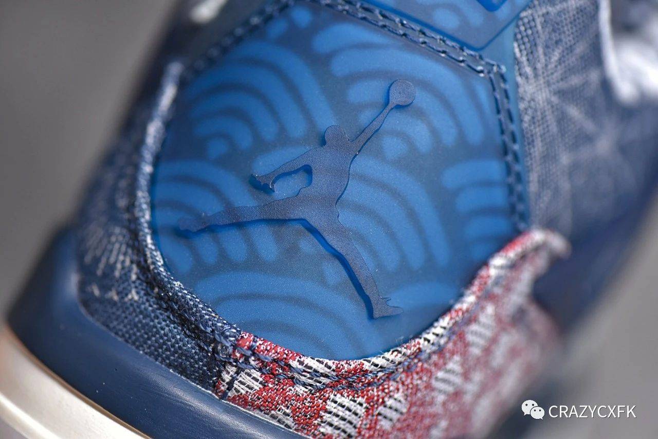 
乔丹 Air Jordan 4 Retro Sashiko Deep Ocean 蓝白牛仔刺子绣篮球鞋【火狐电竞官方网站】(图4)