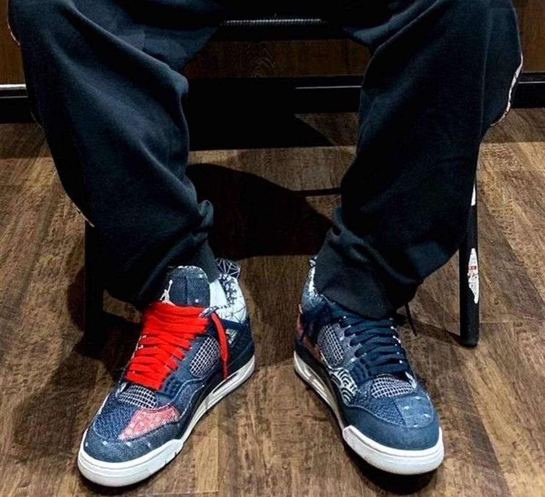 
乔丹 Air Jordan 4 Retro Sashiko Deep Ocean 蓝白牛仔刺子绣篮球鞋【火狐电竞官方网站】(图13)