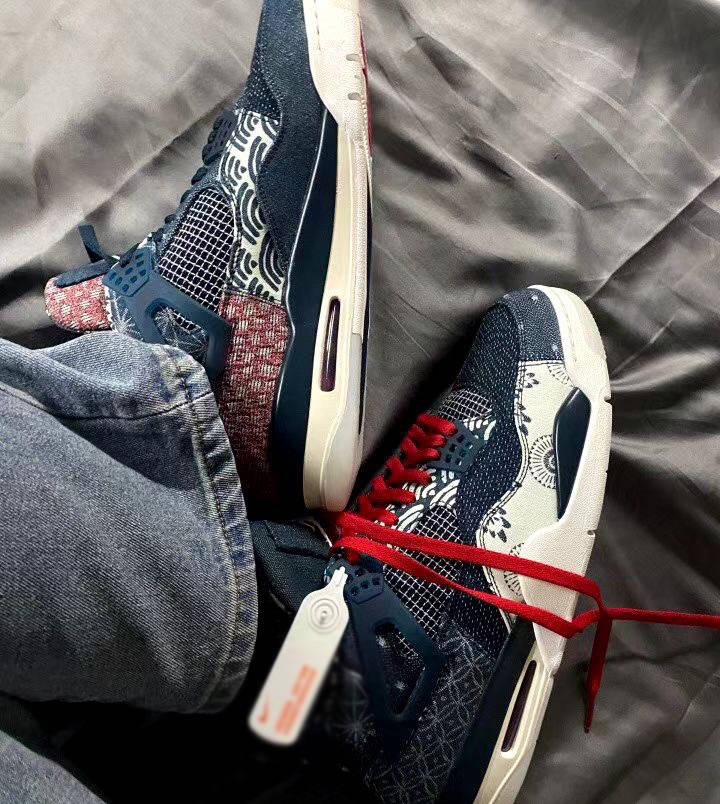
乔丹 Air Jordan 4 Retro Sashiko Deep Ocean 蓝白牛仔刺子绣篮球鞋【火狐电竞官方网站】(图15)